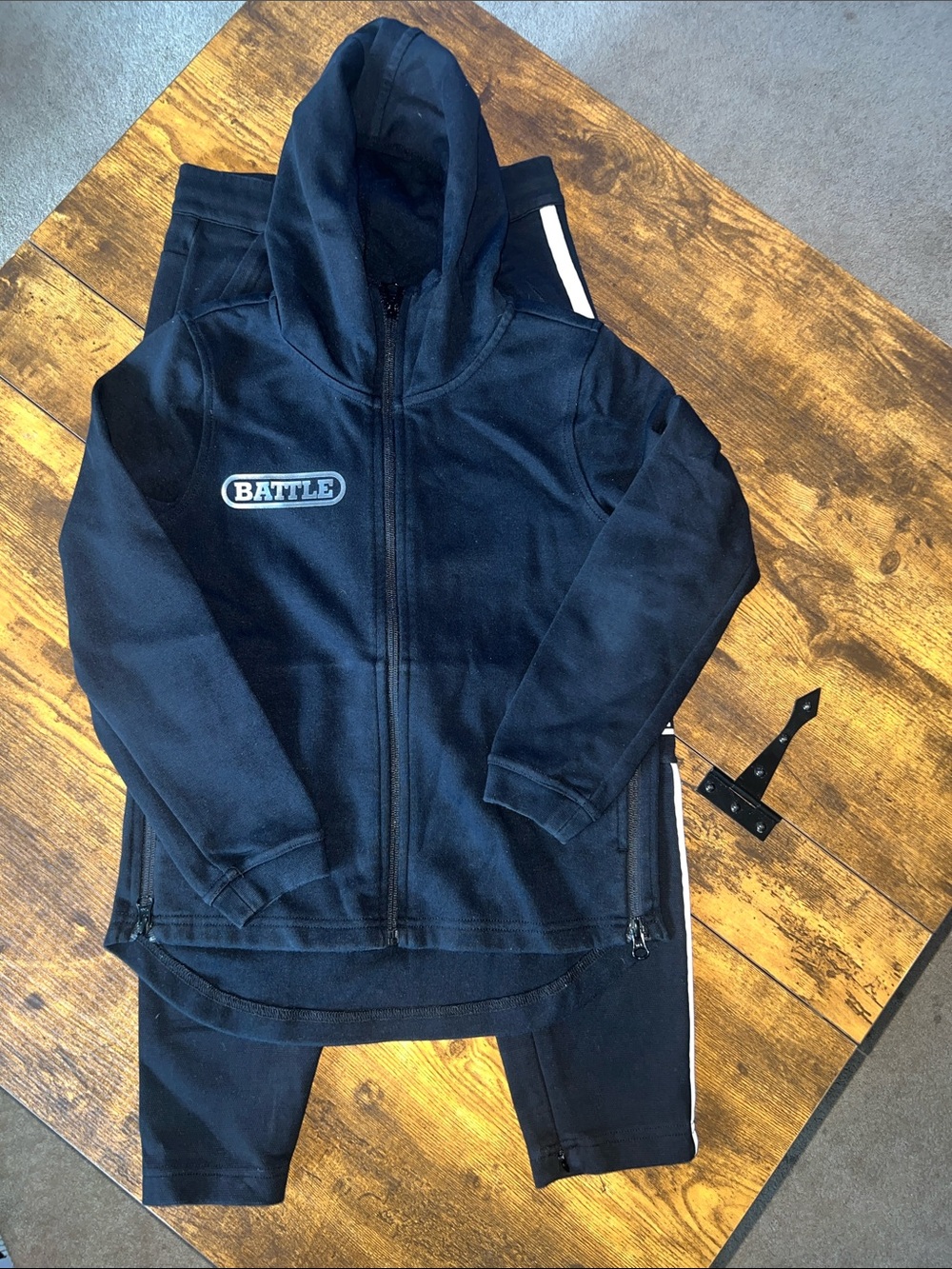 Battle Kids Black Zip Hoodie & Joggers Set